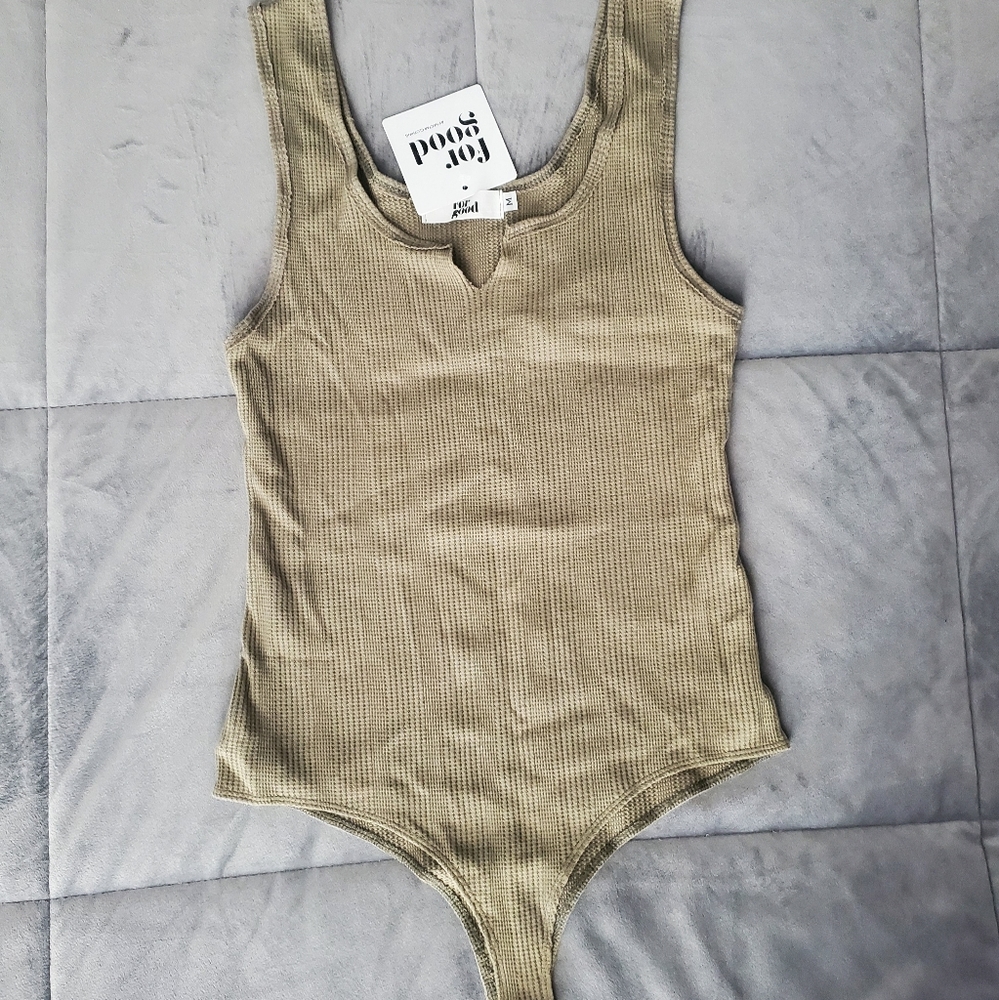 Waffle Fabric Bodysuit